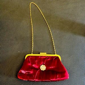 Burgundy evening purse